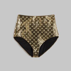 PHOEBE PHILO FIRST EDIT DROP 2 STUDDED BIKINI BOTTOMS HOT PANTS SM $1300 CELINE